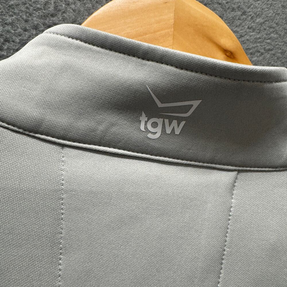 TGW Golf Jacket 1/2 Zip Pullover Gray Lightweight Windbreaker + Pockets Mens L - Picture 8 of 9